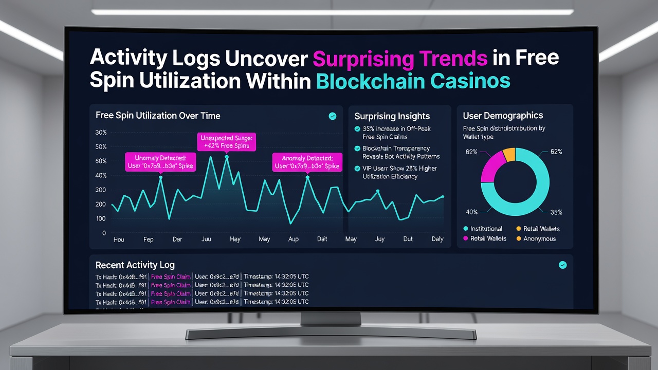Blockchain transaction logs highlighting free spin redemption sequences and player behavior metrics