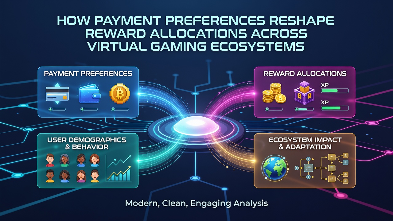 Chart displaying payment preference impact on reward distribution percentages within virtual gaming platforms