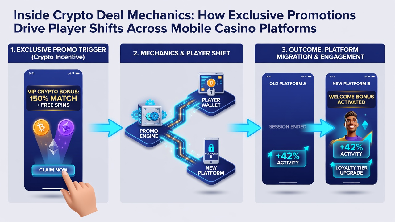 Mobile dashboard displaying player migration trends and promotion performance metrics