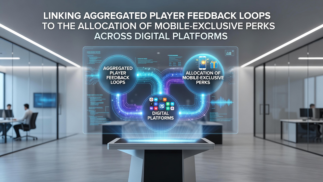 Data visualization showing feedback loop connections to mobile perk distribution in gaming networks