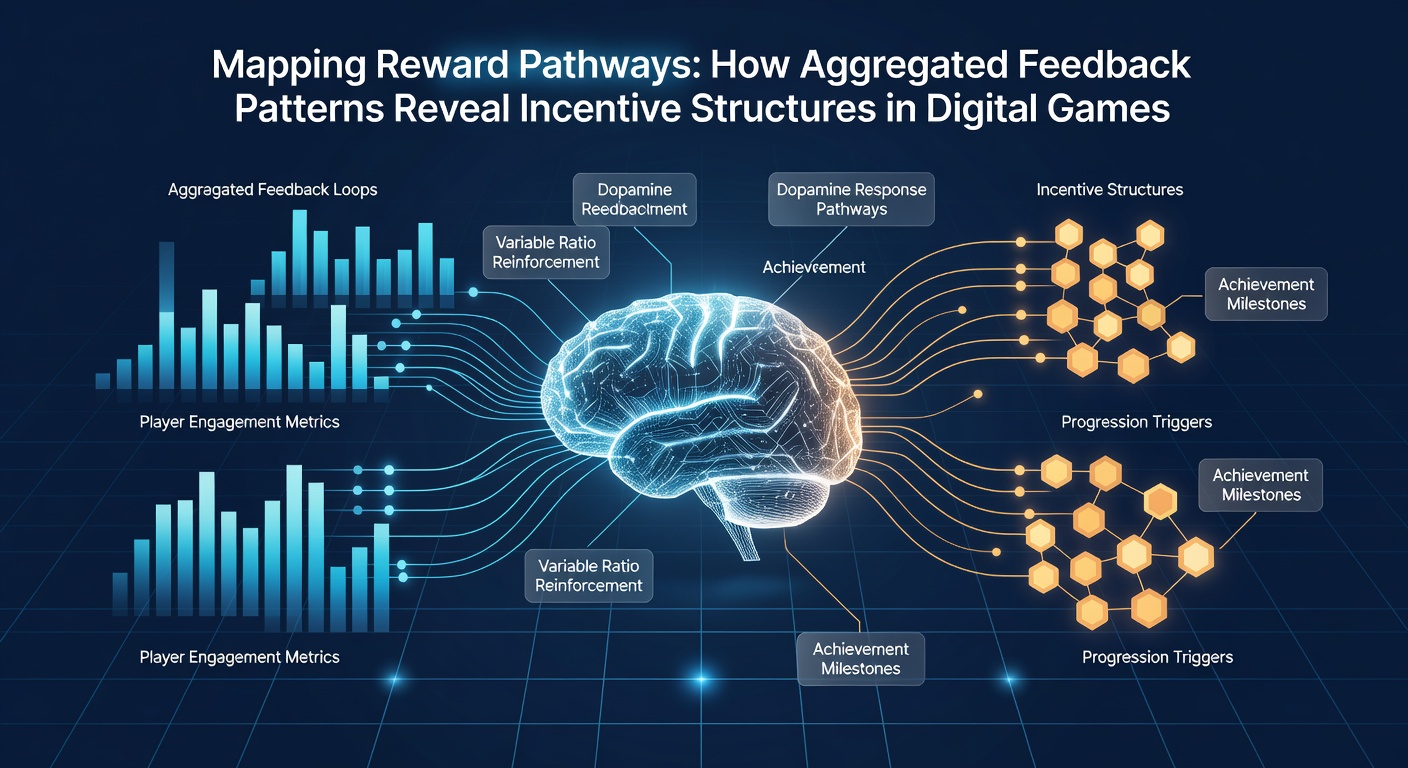 Heatmap illustration of reward incentive pathways derived from player feedback data in digital gaming environments