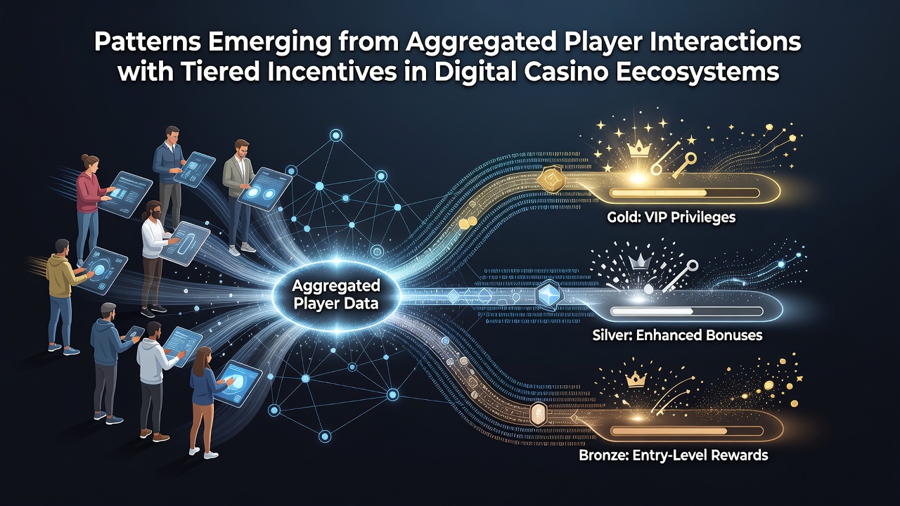Visualization of aggregated player data showing tier progression in digital casino loyalty programs