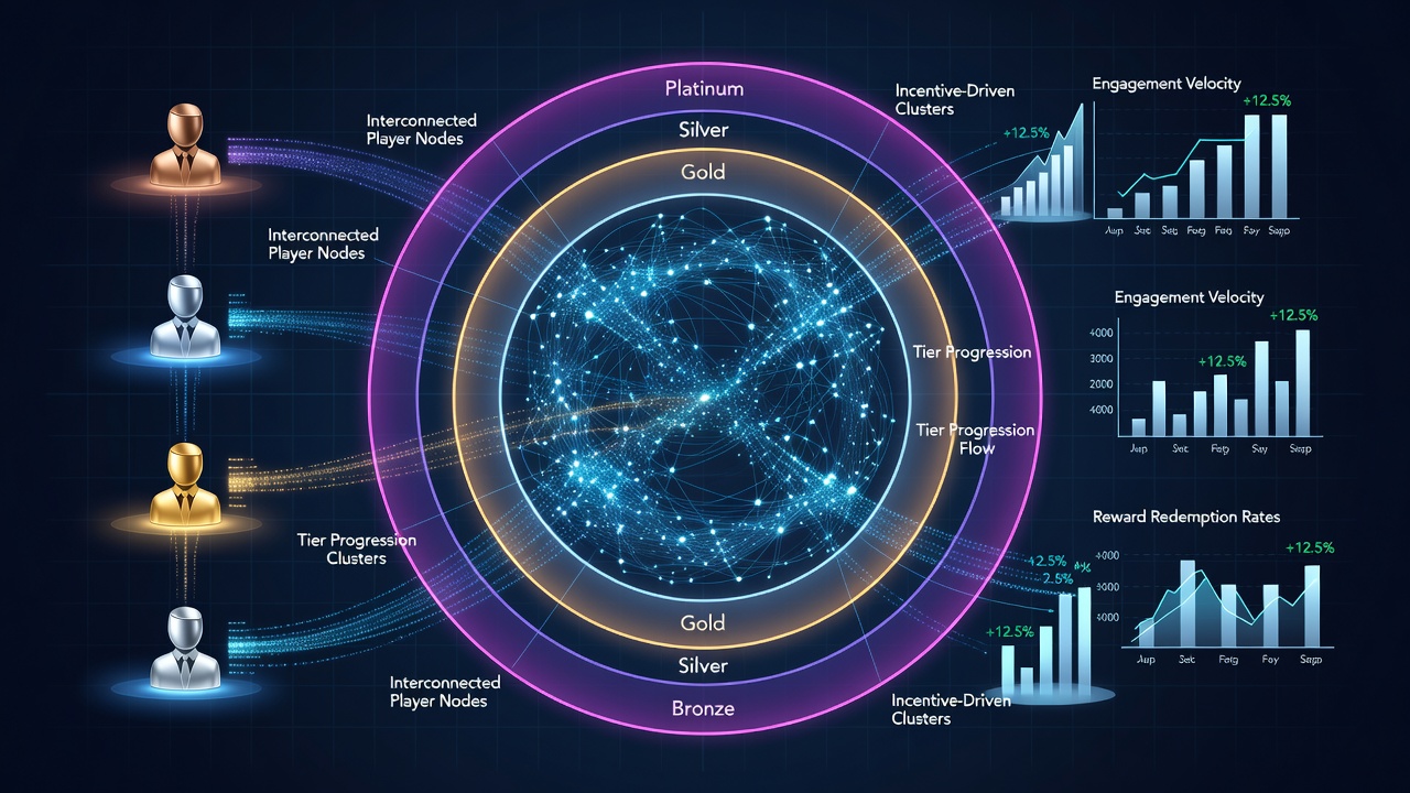 Graph depicting player retention trends across different incentive tiers in online casino environments
